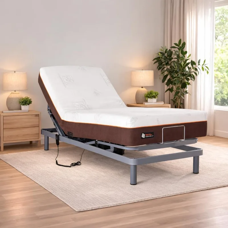 Cama articulada eléctrica con mando