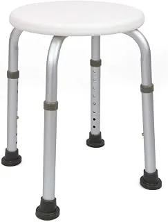 OrtoPrime Taburete de Ducha Redondo - Taburete Baño Antideslizante para discapacitados o Ancianos - Silla Orto