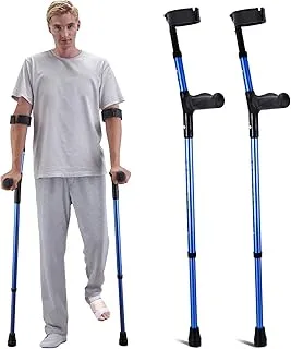 VEVOR Muletas de Antebrazo para Adultos de Altura Ajustable de 11 Niveles con Puño Superior de 4 Niveles, para