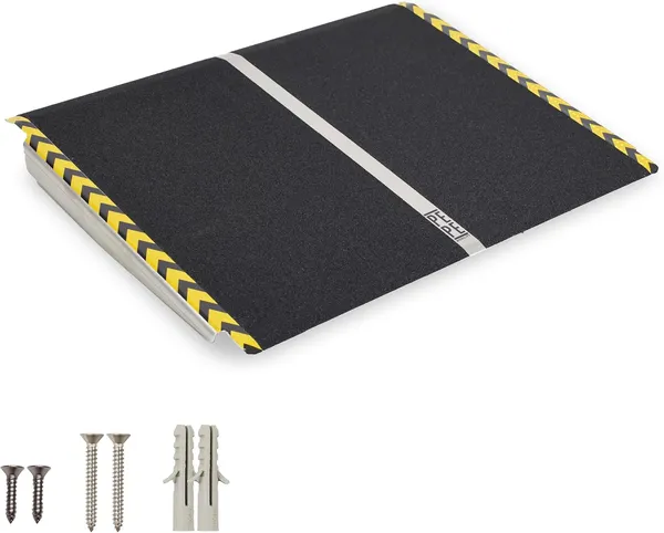 Rampa de aluminio para escalones y bordillos de 7 a 15 cm