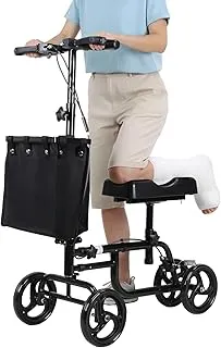 Patinete de rodilla alternativo para muleta, scooter médico de lujo, doble freno de mano, para adultos lesiona