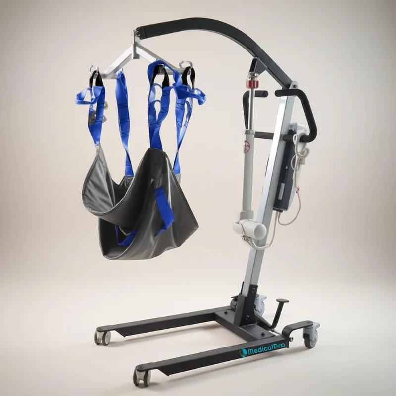 Grúa eléctrica plegable para mover personas